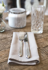 Image showing rustic table setting