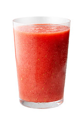 Image showing glass of red smoothie