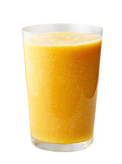 Image showing glass of yellow smoothie