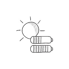 Image showing Solar energy sketch icon.