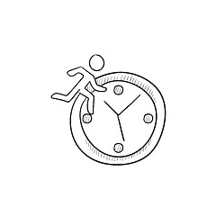 Image showing Time management sketch icon.