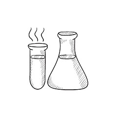 Image showing Laboratory equipment sketch icon.