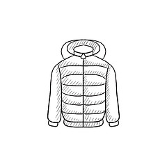 Image showing Jacket sketch icon.