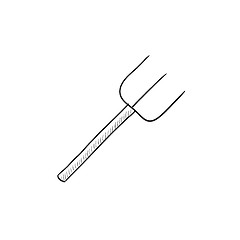Image showing Pitchfork sketch icon.