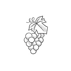 Image showing Grape sketch icon.