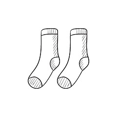 Image showing Socks sketch icon.