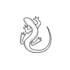 Image showing Lizard sketch icon.