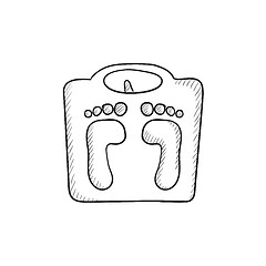 Image showing Weighing scale sketch icon.