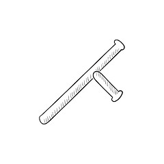 Image showing Baton sketch icon.