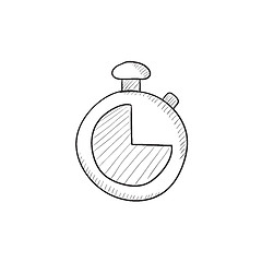 Image showing Stopwatch sketch icon.