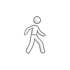 Image showing Pedestrianism sketch icon.