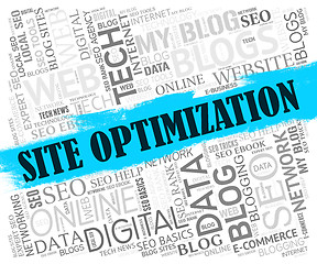 Image showing Site Optimization Represents Seo Website And Web