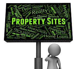 Image showing Property Sites Indicates Signboard Internet And Residence