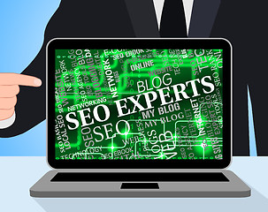 Image showing Seo Experts Represents Character Website And Skill