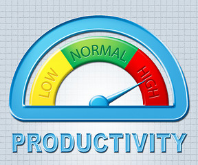 Image showing High Productivity Means Gauge Excessive And Productive