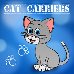 Image showing Cat Carriers Indicates Container Box And Kitten