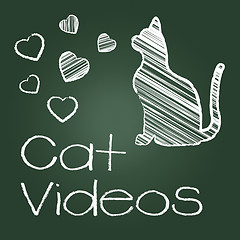 Image showing Cat Videos Represents Audio Visual And Cats