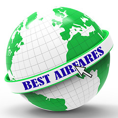 Image showing Best Airfares Represents Selling Price And Aircraft