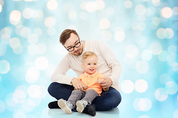 Image showing happy father and little son