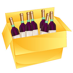 Image showing Box with wine