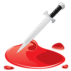 Image showing Dagger and blood