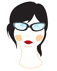 Image showing Person of the girl bespectacled