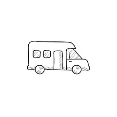 Image showing Motorhome sketch icon.