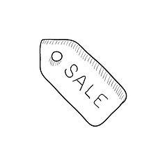 Image showing Sale tag sketch icon.