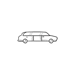 Image showing Wedding limousine sketch icon.