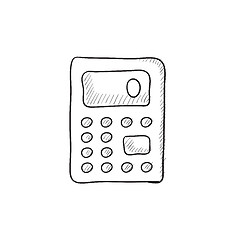 Image showing Calculator sketch icon.