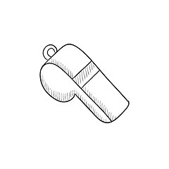 Image showing Whistle sketch icon.