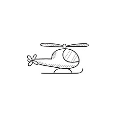 Image showing Helicopter sketch icon.