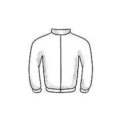 Image showing Biker jacket sketch icon.