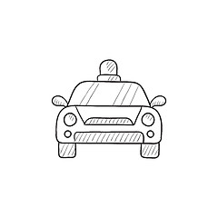 Image showing Police car sketch icon.