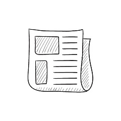 Image showing Newspaper sketch icon.