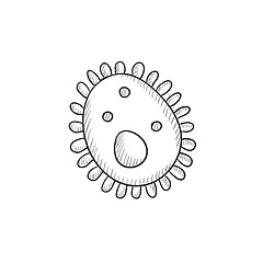 Image showing Bacteria sketch icon.