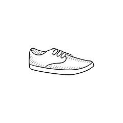 Image showing Male shoe sketch icon.