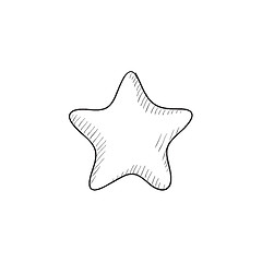 Image showing Rating star sketch icon.