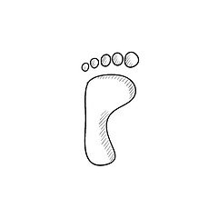 Image showing Footprint sketch icon.