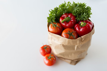 Image showing basket of fresh ripe vegetables at kitchen