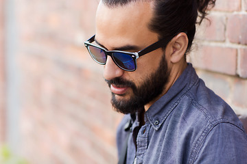 Image showing man with beard on city street