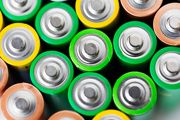 Image showing close up of alkaline batteries