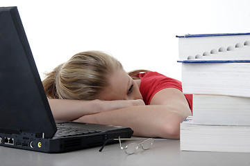 Image showing Taking a rest from homework