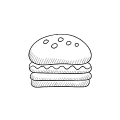 Image showing Hamburger sketch icon.