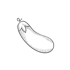 Image showing Eggplant sketch icon.