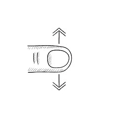 Image showing Touch screen gesture sketch icon.