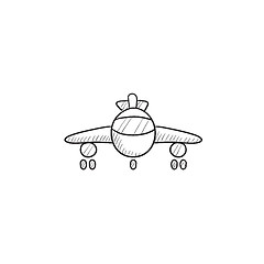 Image showing Airplane sketch icon.