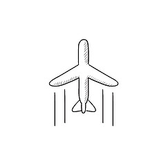 Image showing Cargo plane sketch icon.