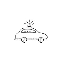 Image showing Police car sketch icon.