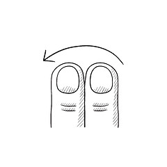 Image showing Touch screen gesture sketch icon.